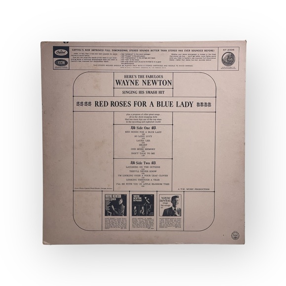 Vintage Vinyl: Wayne Newton 𖦹 Red Roses For A Blue Lady 𖦹
Capitol Records 𖦹 1965 - Picture 3 of 15
